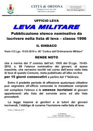 manifesto pubblicazione elenco classe 1996 - Comune di Ortona