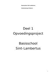 Deel 1 Opvoedingsproject Basisschool Sint-Lambertus