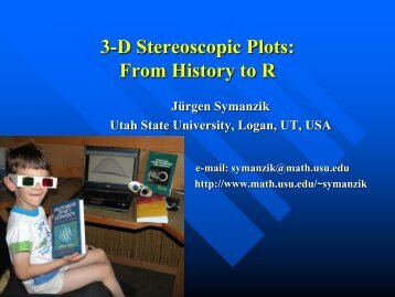 3-D Stereoscopic Plots - Department of Mathematics & Statistics ...
