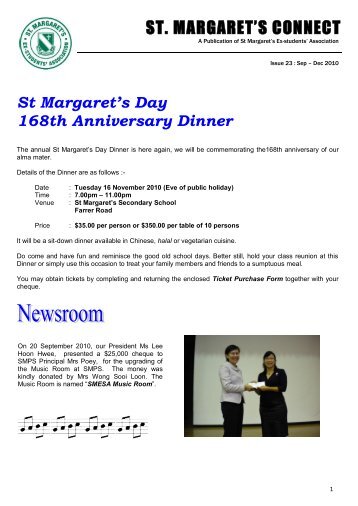 ST. MARGARET'S CONNECT - Smesa.org.sg