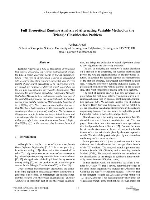 Full Theoretical Runtime Analysis of Alternating ... - IEEE Xplore