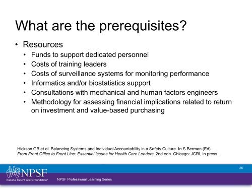 Balancing Systems and Individual Accountability in a Safety Culture