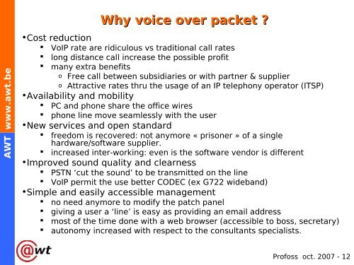 VOIP & Asterisk introduction - Profoss