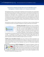 Comment les Institutions de Microfinance Peuvent Bénéficier de leur ...