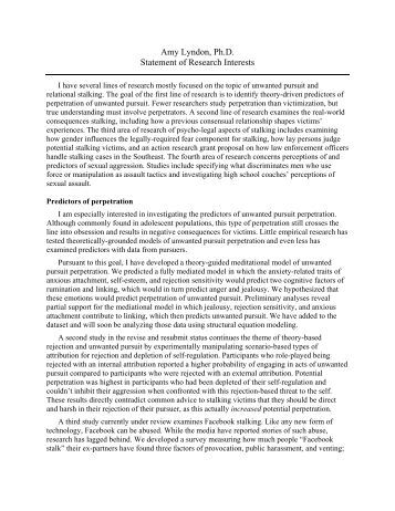 Statement of research interests biology