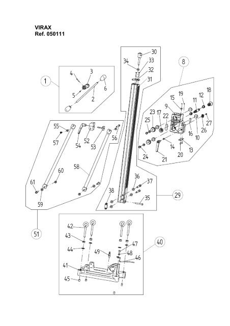 Manuel d'instructions Bâtis pour carotteuses Virax V 150+ / V250 ...