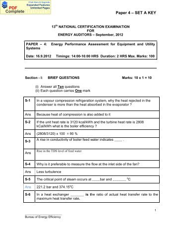 Set - National Certification Examination for Energy Managers and ...