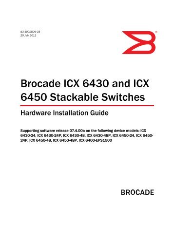 Brocade vdx 6730 configuration guide