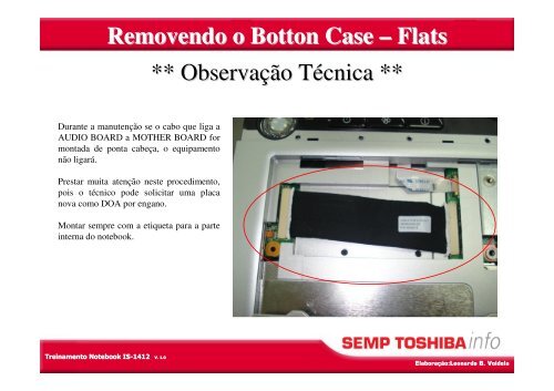 Treinamento Notebook IS-1412 - Semp Toshiba