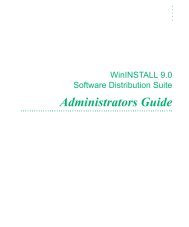 WinINSTALL 9.0 Software Distribution Suite Administrators Guide