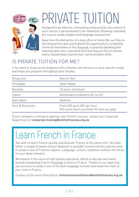 French Courses - Institut Francais