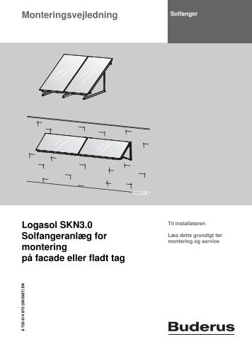 Monteringsvejledning Solfanger - Buderus