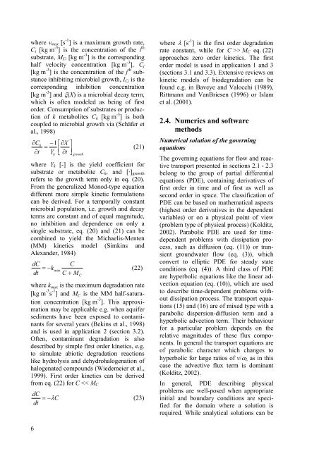 Applied numerical modeling of saturated / unsaturated flow and ...