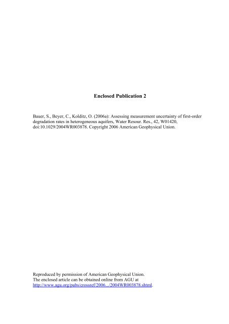 Applied numerical modeling of saturated / unsaturated flow and ...