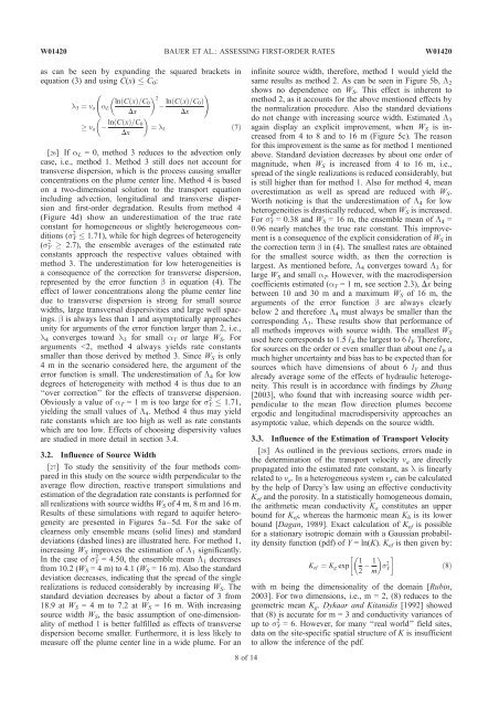 Applied numerical modeling of saturated / unsaturated flow and ...