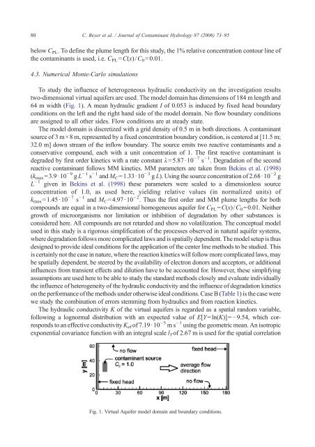 Applied numerical modeling of saturated / unsaturated flow and ...