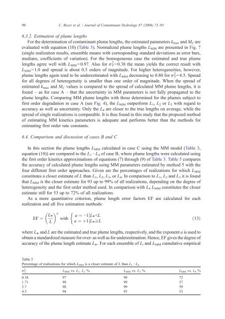 Applied numerical modeling of saturated / unsaturated flow and ...