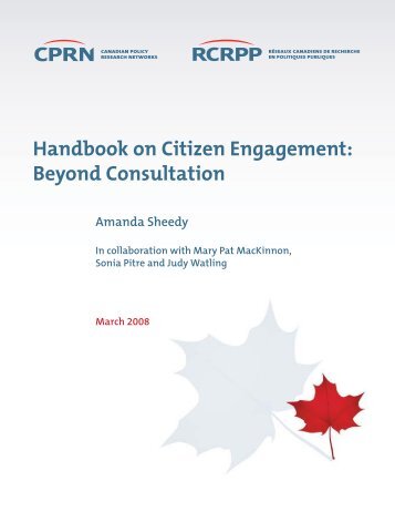 Handbook on Citizen Engagement: Beyond Consultation - SASANet