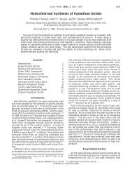 Hydrothermal Synthesis of Vanadium Oxides - Institute for Materials ...