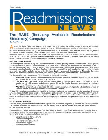 The RARE (Reducing Avoidable Readmissions Effectively) Campaign