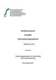 Skriftlig eksamen AUT2001 Automatiseringssystemer HÃƒÂ˜STEN ...