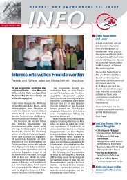 Newsletter Oktober 2006 - Kinder- und Jugendhaus St. Josef