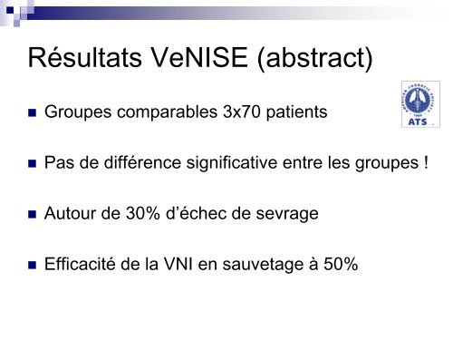 Place de la VNI en post extubation