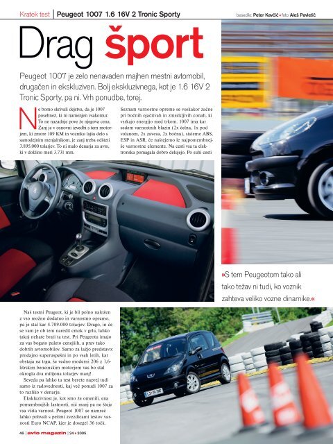 Peugeot 1007 je zelo nenavaden majhen mestni ... - Avto Magazin