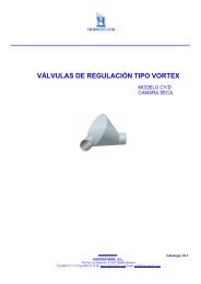 Válvulas reguladoras de caudal tipo vortex modelo CY/D - Hidrostank