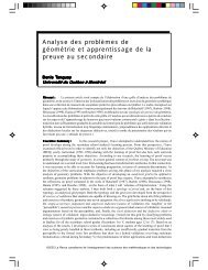 Analyse des problÃ¨mes de gÃ©omÃ©trie et apprentissage de la preuve ...