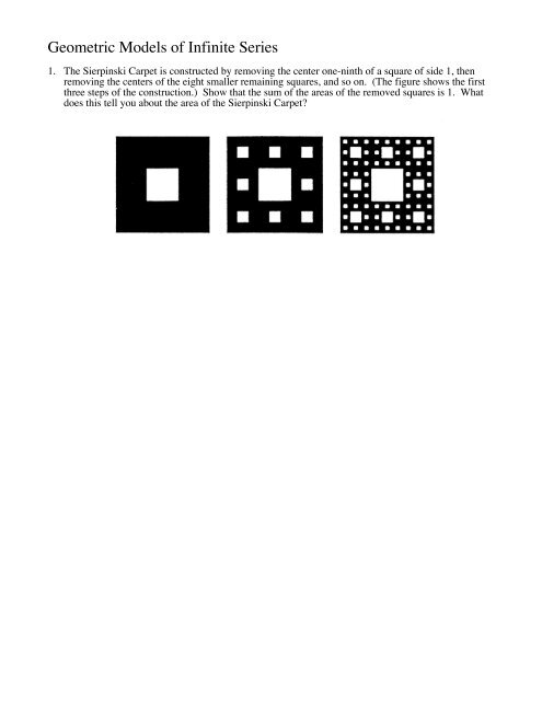 Geometric Models of Infinite Series