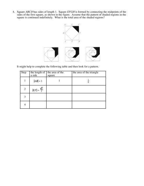 Geometric Models of Infinite Series