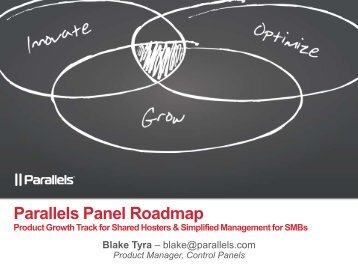 Parallels Panel Roadmap