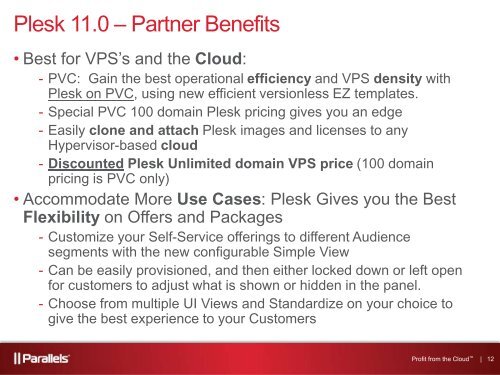 Parallels Panel Roadmap