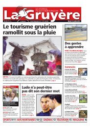 Le tourisme gruÃƒÂ©rien ramollit sous la pluie - La Gruyere Online - La ...