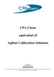 CPA Chem equivalent of Agilent Calibration Solutions - Cromlab