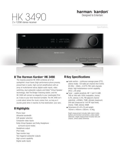 HK 3490 - Harman Kardon