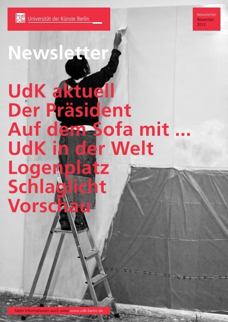 Universitat Der Kunste Berlin Newsletter November 2012