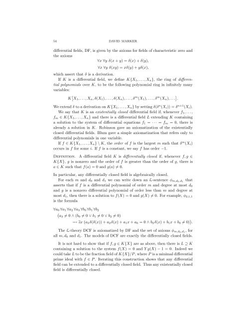 Model Theory of Differential Fields