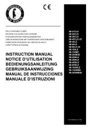 INSTRUCTION MANUAL NOTICE D'UTILISATION ... - Barstuff.de