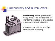 Bureaucracy and Bureaucrats