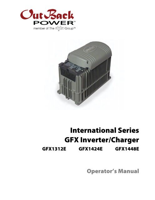 International Series GFX Inverter/Charger - OutBack Power Systems