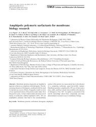 Amphipols: polymeric surfactants for membrane ... - Yale University