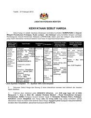 KENYATAAN SEBUT HARGA - Jabatan Perdana Menteri