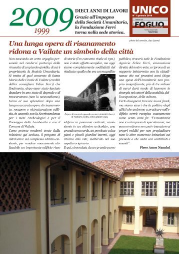 il restauro dell'ex convento di Vailate - Società Umanitaria