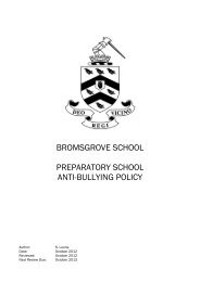 Anti-Bullying Policy - Bromsgrove School