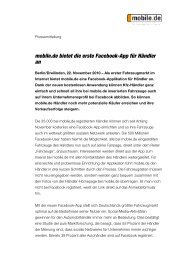 mobile.de bietet die erste Facebook-App fÃ¼r HÃ¤ndler an