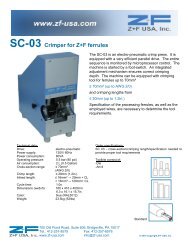 SC-03 Crimper for Z+F ferrules - Z+F USA, Inc.