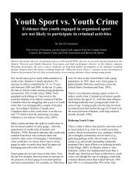 Youth Sport vs. Youth Crime - Water Polo Canada