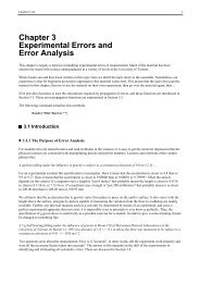 Chapter 3 Experimental Errors and Error Analysis - Urz